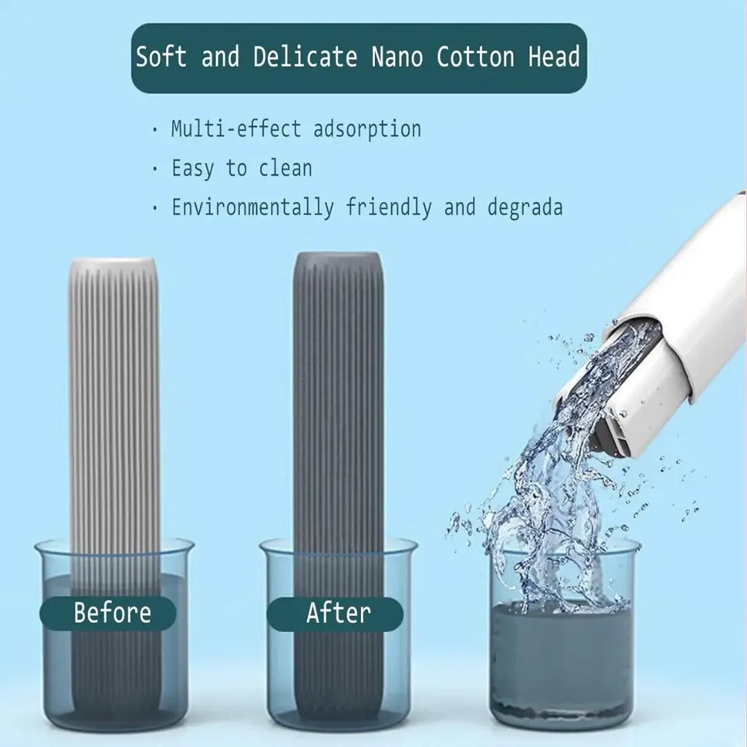 Portable Self-Squeeze Mop for Quick Surface Cleaning